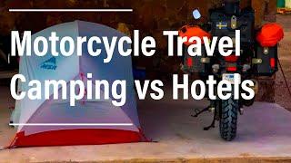 Camping vs Hotels/Hostels for round the world motorcycle travel - Helping you choose - V-Strom 650xt