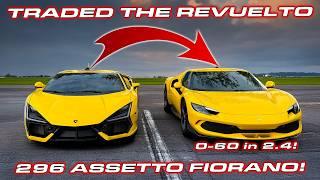 Traded my Revuelto for a Ferrari 296GTB Assetto Fiorano * Full Review * 0-60, 1/4 Mile & 1/2 Mile