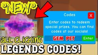 *NEW* ALL CLICKING LEGENDS CODES! | Roblox Clicking Legends!