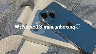 iPhone 13 mini unboxing (blue)+accessories//camera test