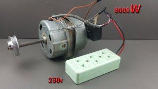 How to Turned a Fan motor  into a High Power Generator 8000w || free electric generator At Home 2022