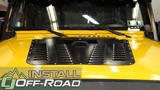 How to cool down the Jeep Wrangler JK engine bay: Poison Spyder Black Aluminum Hood Louver Install