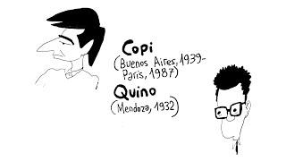 Fenêtres culturelles par Rep - Copi et Quino admirent des dessinateurs français