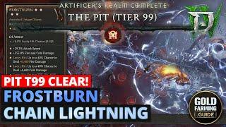 Chain Lightning Pit T99 Frostburn Lightning Spear Hybrid Sorcerer Diablo 4 Season 6 Vessel of Hatred