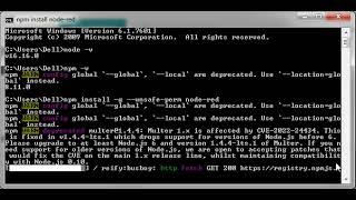 Node Red installation on Windows 7
