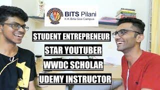 Apple Scholar, Youtuber and entrepreneur at BITS Pilani, Goa - Mehul Mohan- Founder of Codedamn