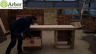 Workbench with drawers and functional cupboard - assembly video