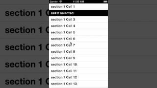 UITableView Cell Selection