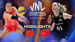China  vs. Türkiye  - Highlights | Week 1 | Women's VNL 2025
