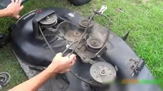 Replacing The Deck Belt On An Old Style 42in Craftsman Mower