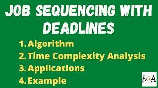 Job Sequencing With Deadlines - Greedy Approach | Algorithms and Design Analysis