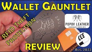Wallet Guantlet - RFID PROTECTION for your Bank/Credit Cards - by Popov Leather - SAVE 15% code: CCE