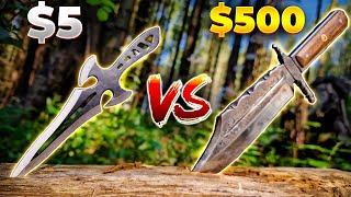 $5 MALL Throwing Knife VS $500 CUSTOM Throwing Knife