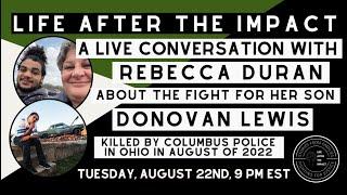 Life After the Impact # 32: A Live Conversation with Rebecca Duran about Her Son Donovan Lewis