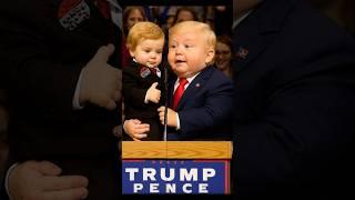 trump with his look alike kid baby #trump #funny