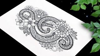 Music Note Mandala art | Treble Clef Mandala art | How to draw Music Note Mandala art with Flowers
