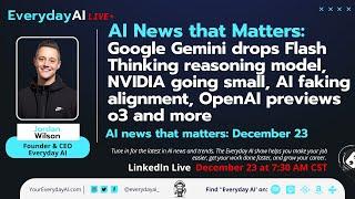 Google Gemini drops reasoning model, NVIDIA going small, OpenAI previews o3 and more AI News