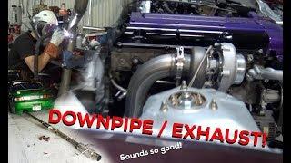Pt.8 | Project Build Giveaway | 2JZ Swapped Nissan 240sx | Custom Downpipe / Full exhaust!