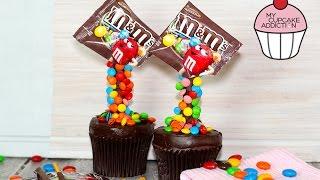 M&M's Illusion Cupcakes! Gravity Defying Cupcakes with My Cupcake Addiction