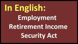 Employment Retirement Income Security Act arabic MEANING