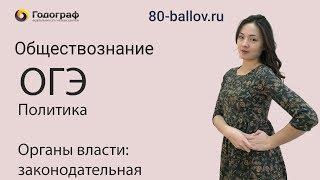 ОГЭ по Обществознанию 2019. Политика. Органы власти - законодательная