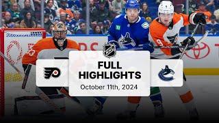 Flyers at Canucks | October 11, 2024 | NHL Full Game Highlights