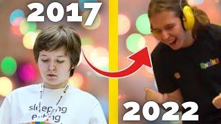 Evolution of Tymon Kolasiński (2017-2021) - 3x3 Rubik's Cube