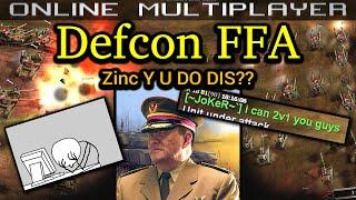 Defcon FFA - Tank General - Pro Rules | C&C Generals Zero Hour | No Commentary