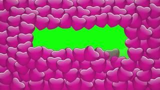 Футаж сердечки hd переход #1 & Transition Green Screen hearts pack #video