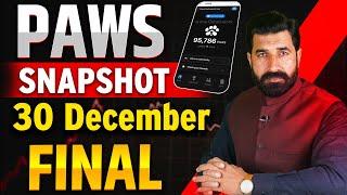 Paws Snapshot Date 30 December | Paws Airdrop | Paws Coin | Crypto Airdrop News Update | Albarizon