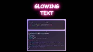 GLOWING TEXT with CSS