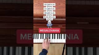 Undertale - Megalovania (EASY Piano Tutorial with Letter Notes) #Shorts