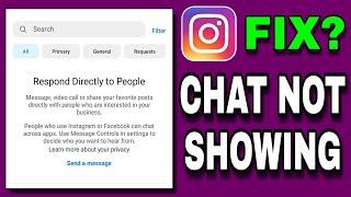 Instagram Chat Not Showing Problem | Instagram Respond Directly To People |Instagram Message Problem