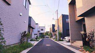 【4K】Modern Japanese Neighborhood - Nodern architecture /Relaxing Weekend Walk ( Saitama)