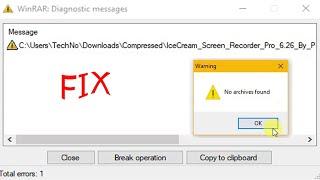 How to Fix Winrar Extracting No Archives Found | Corrupted Files | Damaged File | 360vlog
