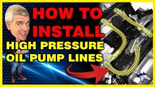 HOW TO INSTALL High Pressure Oil Pump Lines #trucks #diesel #fordtrucks #youtube #shorts #shortvideo