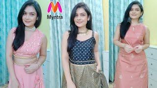 Party wear dresses from Myntra  | affordable kurta set haul || Myntra Kurta set Haul 