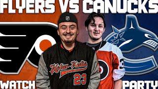 MATVEI MICHKOV'S NHL DEBUT | Flyers vs Canucks Live Stream