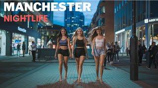 Manchester Nightlife England 4K Walking Tour