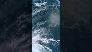 Hurricane Lee and Tropical Storm Margot churning over the Atlantic filmed from space. ️