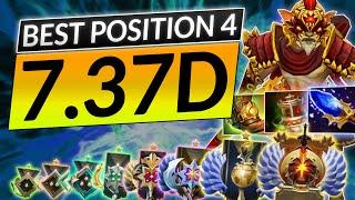 NEW BROKEN POS. 4 HERO IN 7.37d -  Pro Tips For Easy Wins - Dota 2 Bounty Hunter Guide