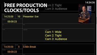 Synchronized Production Clock (Updated!) and Run Sheet Display - FREE