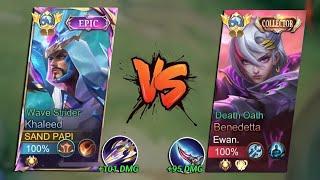 TOP GLOBAL KHALEED VS PRO BENEDETTA WHO'S THE STRONGEST FIGHTER IN EXP LANE??? (WTF KHALEED DAMAGE)