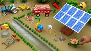 "DIY Tractor Mini Solar Water Pump | Concrete & Brick Construction Science Project  @topminigear