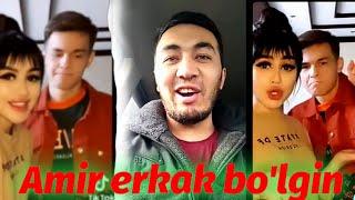 Parizoda Usmonova Amirchik zapal tik tok Elyorjon2992 Amirchikni haqorat qilgan bola