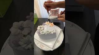 Heart-shaped scraper flower cake assembly and production process Cake teaching Cake training
