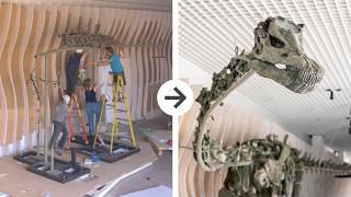 Gnatalie the NEW Green Dino at NHM Commons! #Sauropod #Dinosaur #timelapse #losangeles #nhmla