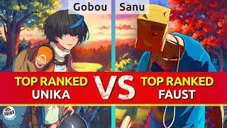GGST ▰ Gobou (TOP Ranked Unika) vs Sanu (TOP Ranked Faust). High Level Gameplay