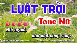 Karaoke Luật Trời - Tone Nữ Nhạc Sống || Karaoke Huỳnh Lê