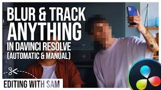 How To BLUR moving objects in DaVinci Resolve Latest Version (Automatic and Manual Tracking)